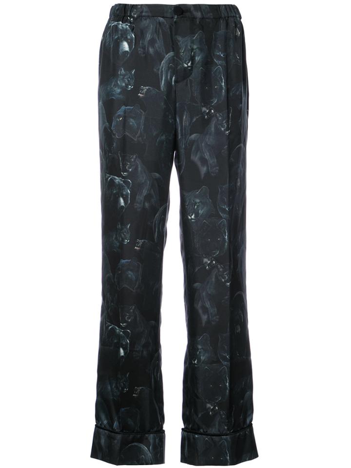 F.r.s For Restless Sleepers Animal Print Trousers - Blue