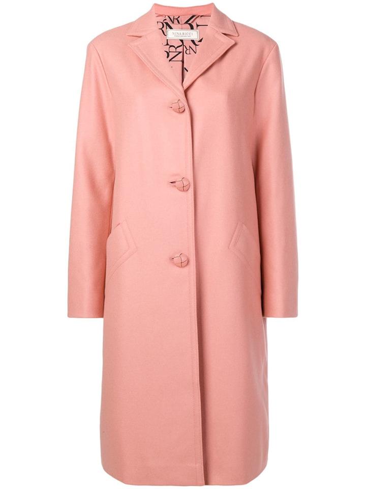 Nina Ricci Classic Winter Coat - Pink & Purple