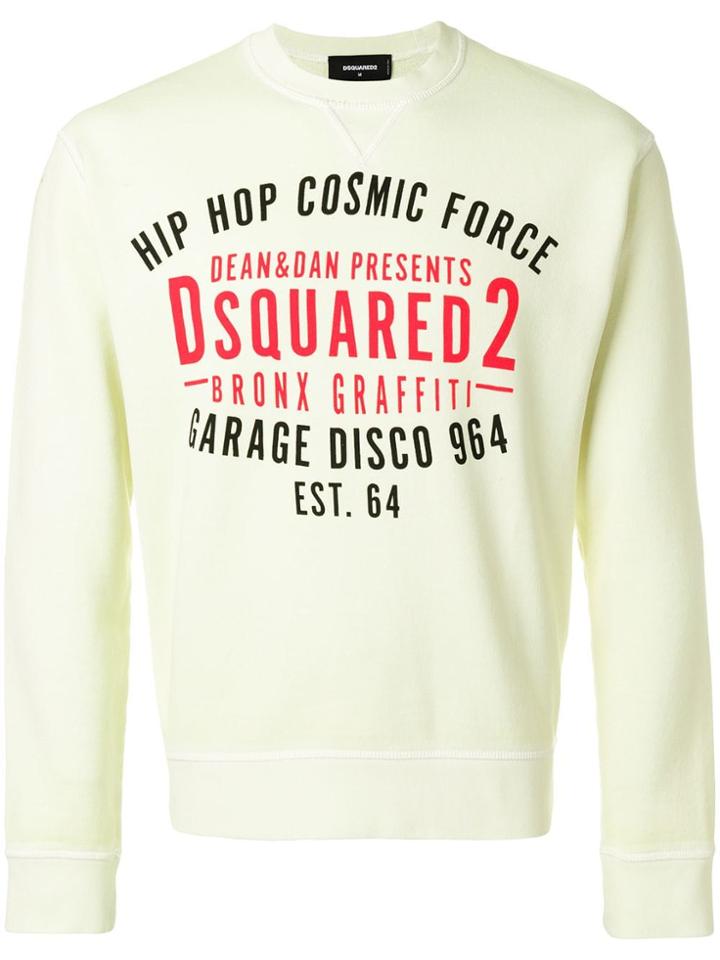 Dsquared2 Bronx Graffiti Print Sweatshirt - Yellow & Orange