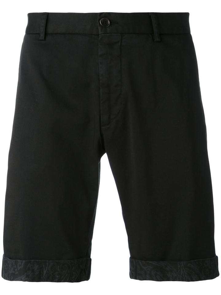 Etro - Straight Cut Shorts - Men - Cotton/spandex/elastane - 46, Black, Cotton/spandex/elastane