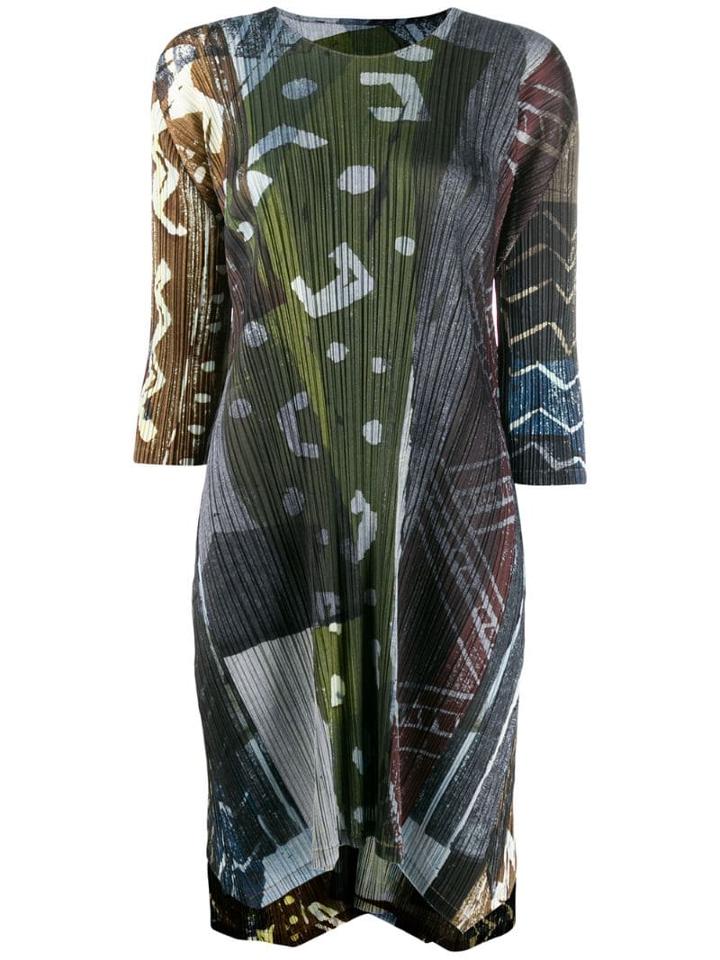 Pleats Please By Issey Miyake Long Tunic Top - Green