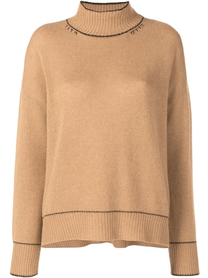 Marni Contrast Stitch Jumper - Neutrals