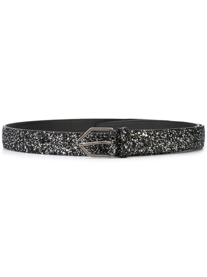Saint Laurent Glitter Belt - Black