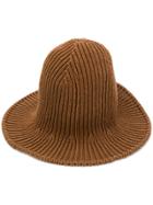 Ami Alexandre Mattiussi Rib-knitted Bucket Hat - Brown