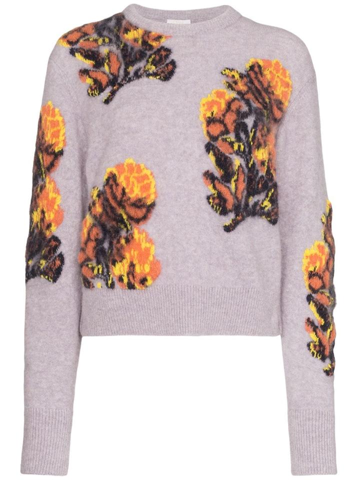 Chloé Floral Intarsia Jumper - Foggy Lilac