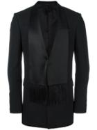 Givenchy Scarf Lapel Blazer, Men's, Size: 48, Black, Silk/cotton/polyamide/wool