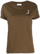 Sandro Paris Embroidered T-shirt - Green