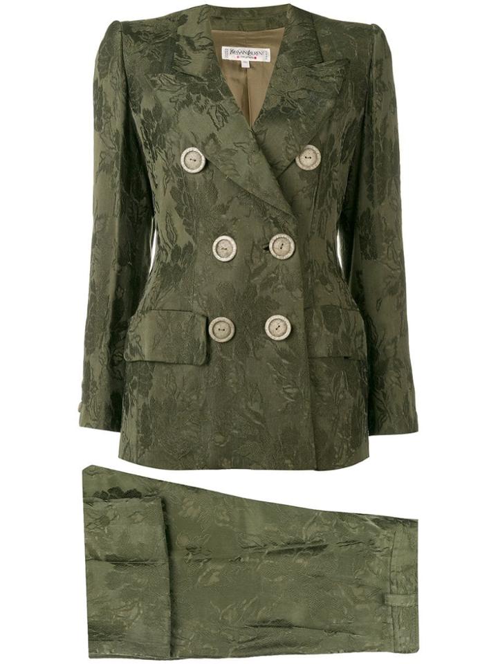 Yves Saint Laurent Vintage 1980's Double Breasted Suit - Green