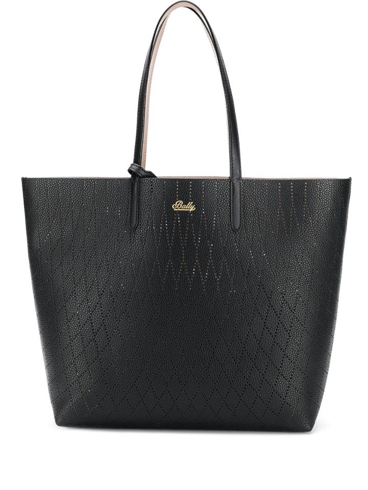 Bally Two Tone Tote Bag - Black