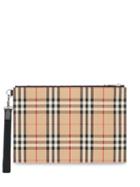 Burberry Vintage Check Cotton Zip Pouch - Neutrals