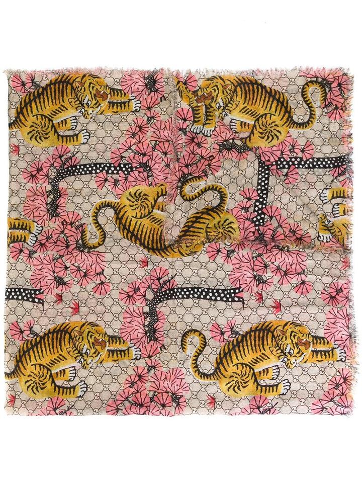 Gucci Gucci Bengal Printed Scarf, Women's, Modal/silk