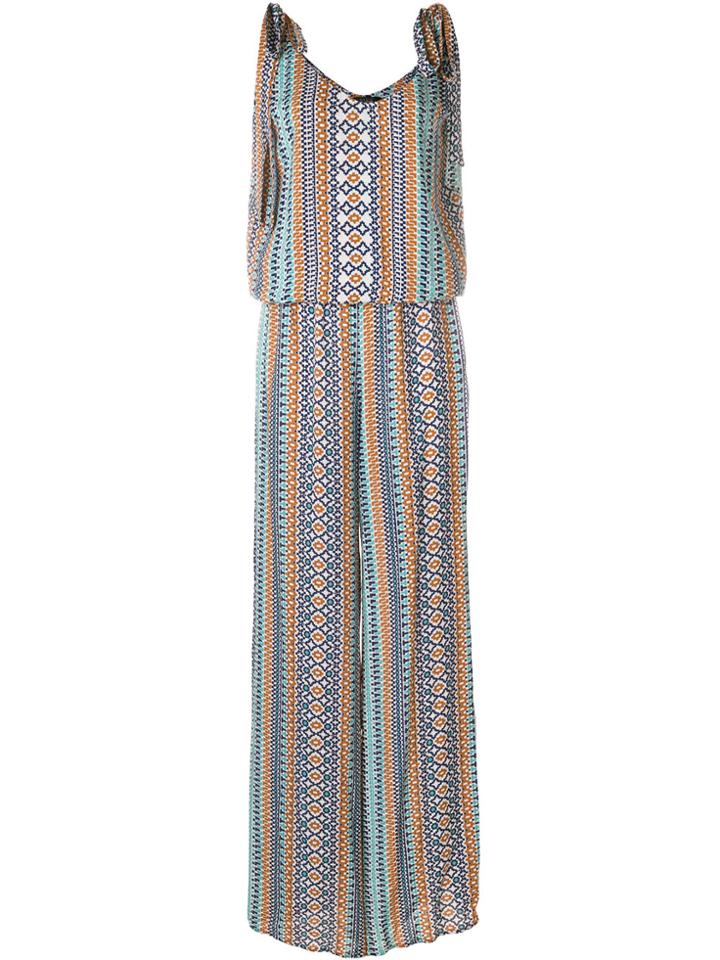 Fisico Etno Print Wide Leg Jumpsuit - Multicolour