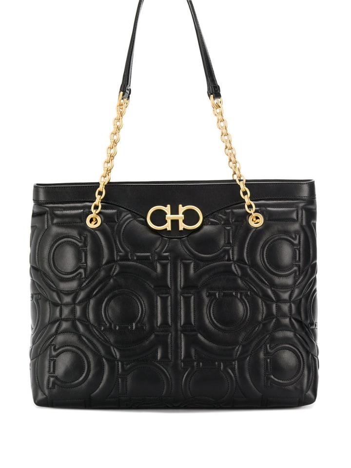 Salvatore Ferragamo Quilted Tote - Black