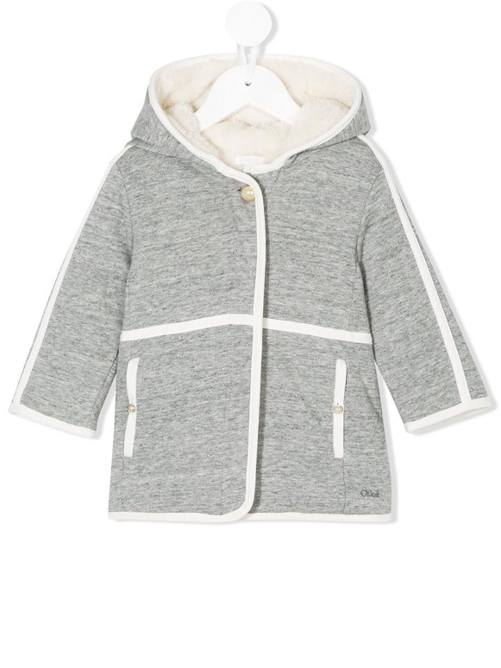 Chloé Kids - Swan Print Leggings - Kids - Cotton/polyester - 36 Mth, Grey