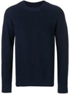 Batoner Knit Crew Neck Jumper - Blue