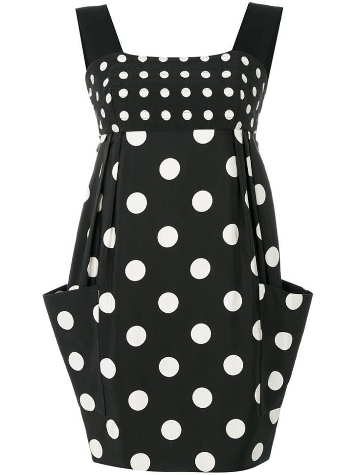 Versace Vintage Dots Babydoll Dress - Black