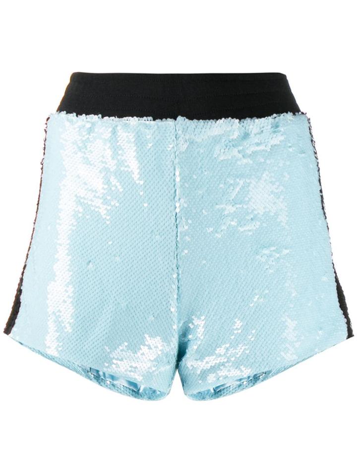 Chiara Ferragni Sequinned Shorts - Blue