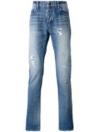Saint Laurent Distressed Jeans, Men's, Size: 27, Blue, Cotton