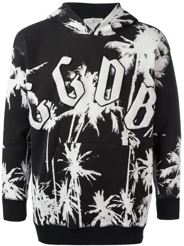 Golden Goose Deluxe Brand Palm Tree Print Hoodie - Black