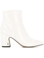 Sam Edelman Block Heel Ankle Boots - White