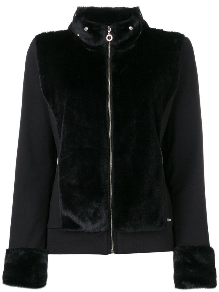 Liu Jo Shearling Fitted Jacket - Black