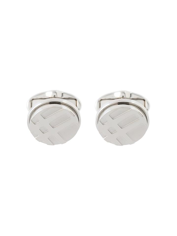 Burberry Check Cufflinks - Metallic