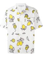 Ami Alexandre Mattiussi Lemon Print Shirt, Men's, Size: 41, White, Cotton