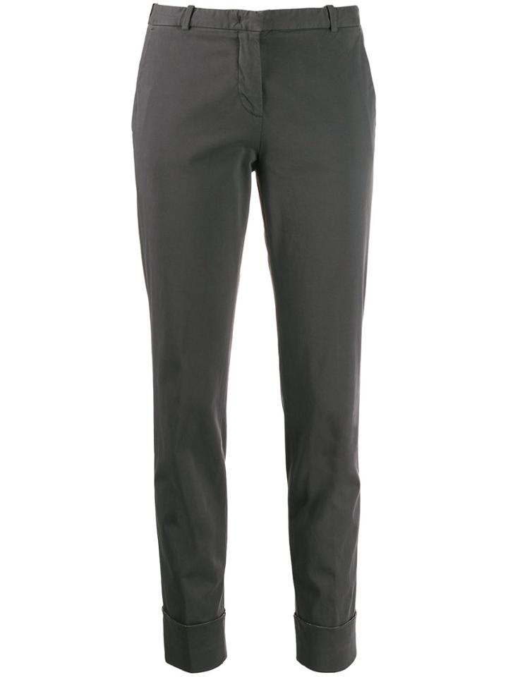 Fabiana Filippi Mid-rise Skinny Trousers - Grey