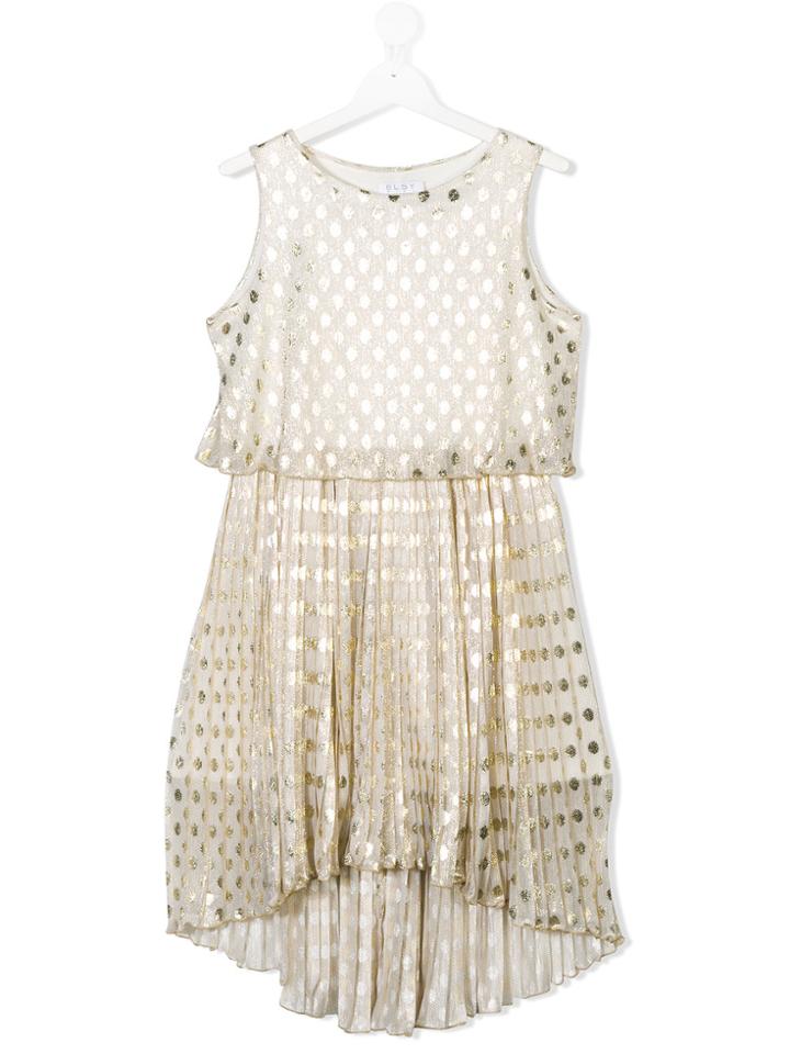 Elsy Teen Polka Dot Dress - Nude & Neutrals
