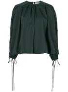 Carven Pleated Neck Blouse - Green