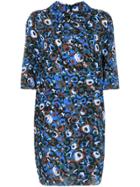 Marni Printed Shift Dress - Blue