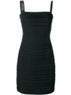 Versus Ribbed Fitted Dress, Women's, Size: 38, Black, Polyester/viscose/polyamide