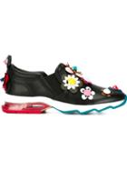 Fendi Flower Appliqué Slip-on Sneakers