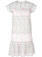 Giambattista Valli Ruffled Detail Roses Dress - Pink