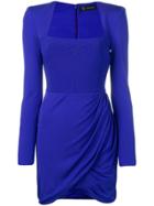 Versace Draped Mini Dress - Blue