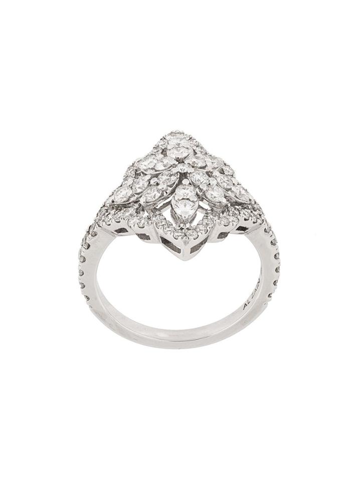 Monan 18kt White Gold And Diamond Cocktail Ring - Metallic