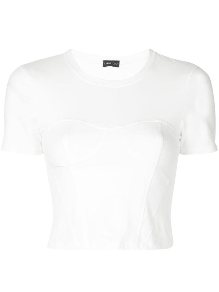 Callipygian Bustier T-shirt - White