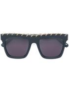 Stella Mccartney Eyewear Chain Trimmed Sunglasses - Black