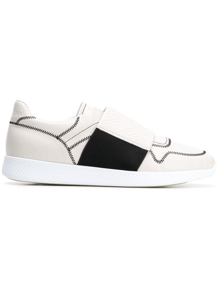 Bottega Veneta Strap Slip On Sneakers - 106 - Grey