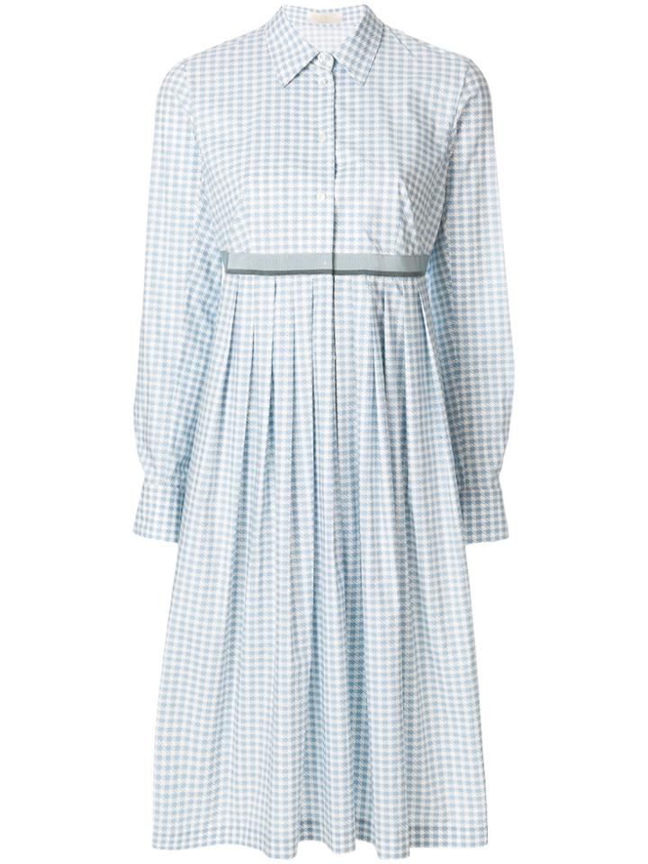 Mantu Checked Shirt Dress - Blue
