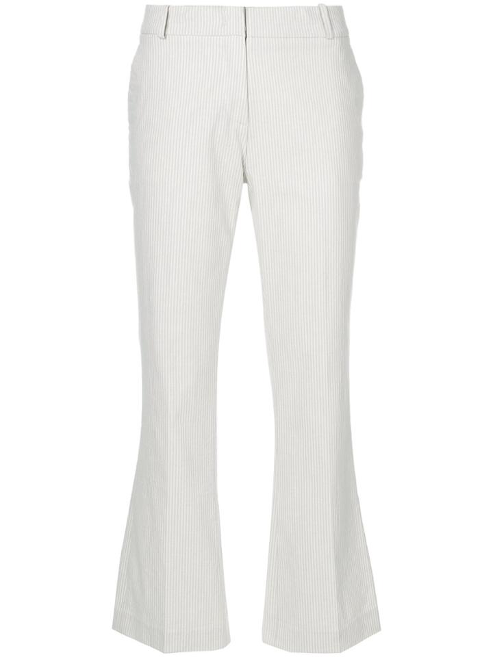 Kiltie Cropped Tailored Trousers - Nude & Neutrals