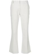 Kiltie Cropped Tailored Trousers - Nude & Neutrals