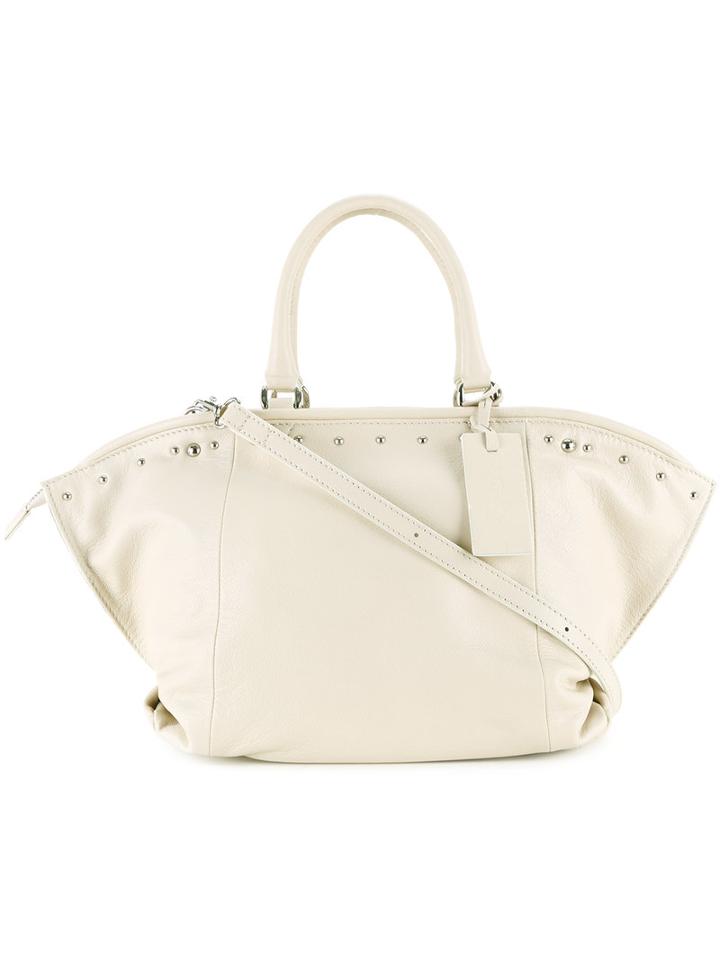 Potior - Stud Detail Tote - Women - Goat Skin - One Size, Women's, White, Goat Skin