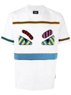 Fendi Bag Bugs T-shirt, Men's, Size: 48, White, Cotton/spandex/elastane/acrylic/wool