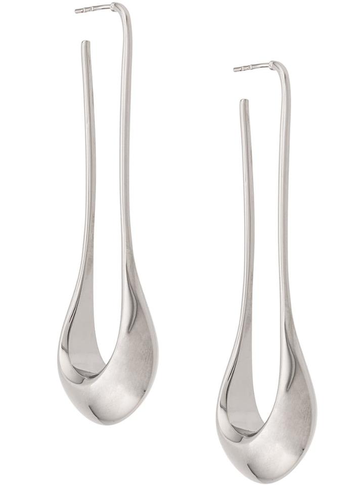 Lemaire Metallic Drop Earrings - Silver