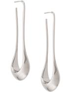 Lemaire Metallic Drop Earrings - Silver