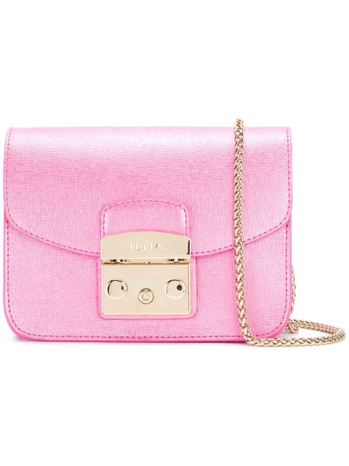 Furla Metropolis Mini Cross Body Bag - Pink & Purple