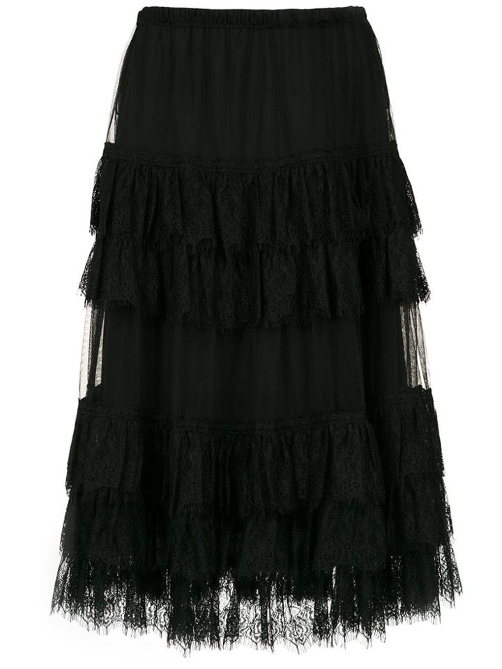 Reinaldo Lourenço Mid Tulle Skirt - Black