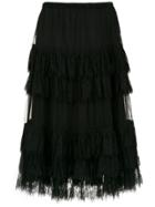 Reinaldo Lourenço Mid Tulle Skirt - Black