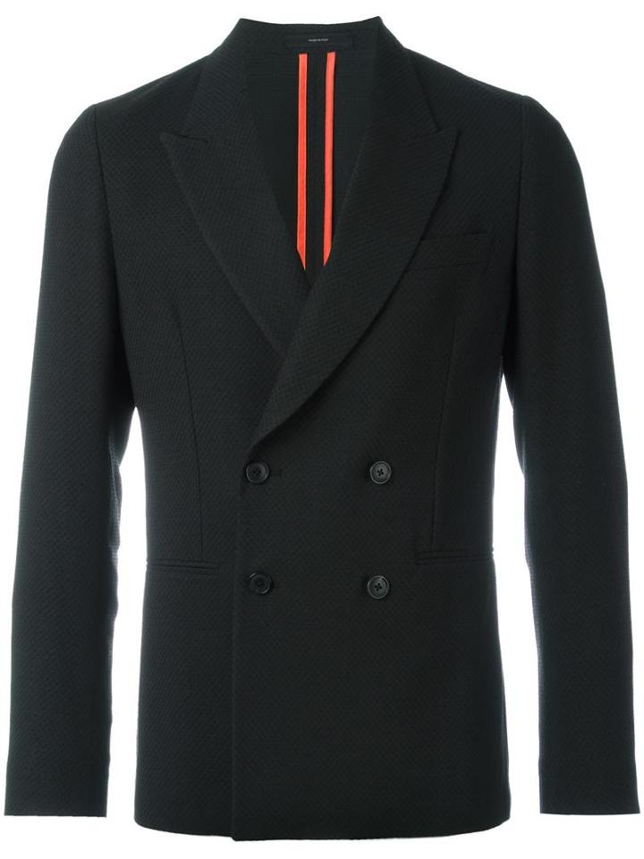 Paul Smith Double-breasted Peaked Lapels Blazer, Men's, Size: 52, Black, Wool/cupro